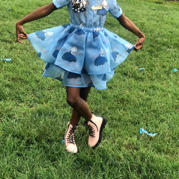 Blue Girl Dress - Picture 2 of 3